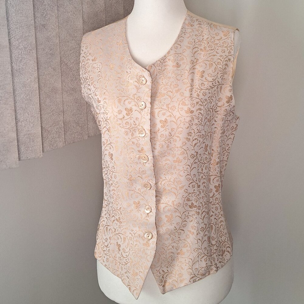 Women's Dress Vest with detailed embroidery stitch - vintage like new